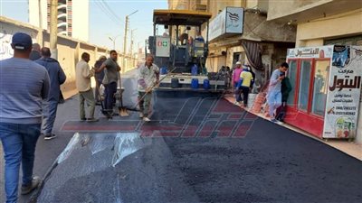 دسوق تشهد أعمال مكثفة لرصف الطرق 