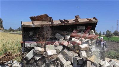 إزالة التعديات على الأراضي الزراعية في كفر الشيخ