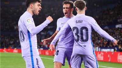 برشلونة يحقق فوزا مثيرا على ليفانتي بنتيجة 3ـ2 في الدوري الإسباني