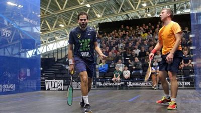 كريم عبد الجواد يتأهل للدور نصف النهائي ببطولة مانشستر المفتوحة للإسكواش 