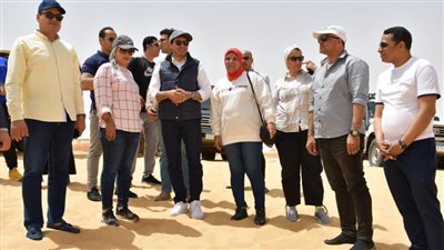  أشرف صبحي يصل الواحات البحرية لتفقد المنشآت الشبابية