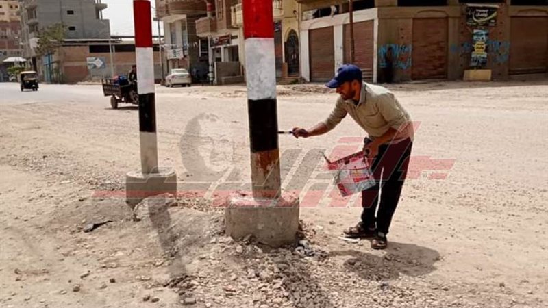 طلاء أعمدة الإنارة