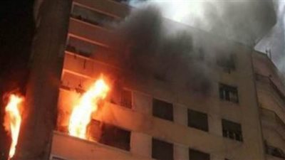إصابة شخص في حريق بشقة سكنية في بنها
