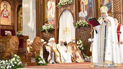 البابا تواضروس يشكر الرئيس السيسي وولي عهد الإمارات ويهنئ بالأعياد الدينية والوطنية بعظة قداس القيامة