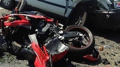 إصابة شخص فى حادث تصادم سيارة ملاكى بدراجة نارية ببنها