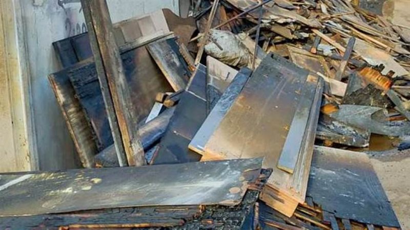 حريق الورشة