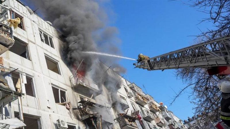 قصف روسي على مدينة