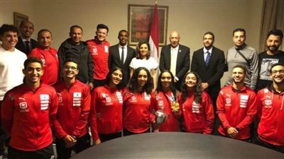 السفارة المصرية بالمجر تحتفي ببعثة الخماسي الحديث بعد برونزية سلمى أيمن في كأس العالم