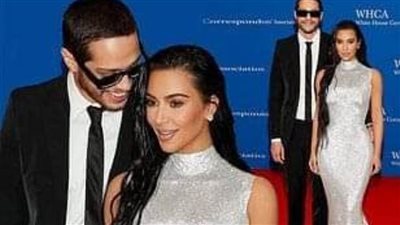 كيم كارداشيان تتألق بفستان مرصع بأحجار الراين