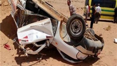 توقف قلب وتنفس ٤ في انقلاب سيارة بالإسماعيلية