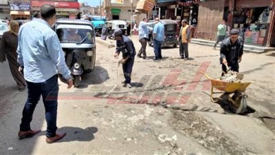 حملات نظافة وتسليك خطوط الصرف الصحي بالحامول