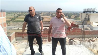 إزالة البناء المخالف وإيقاف التشطيبات بعاصمة كفر الشيخ