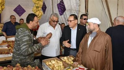 محافظ الشرقية يتفقد منفذ بيع الخضروات والفاكهة أسفل كوبري شرويدة بالزقازيق 