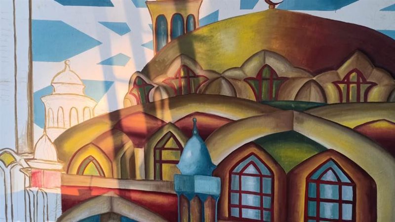 جدارية لجامع النصر