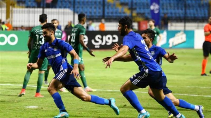 احتفالات لاعبي سموحة