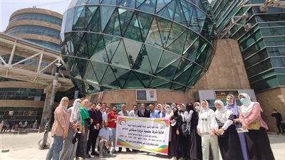 طلاب جامعة حلوان يزورون أطفال التحدي بمستشفى 57