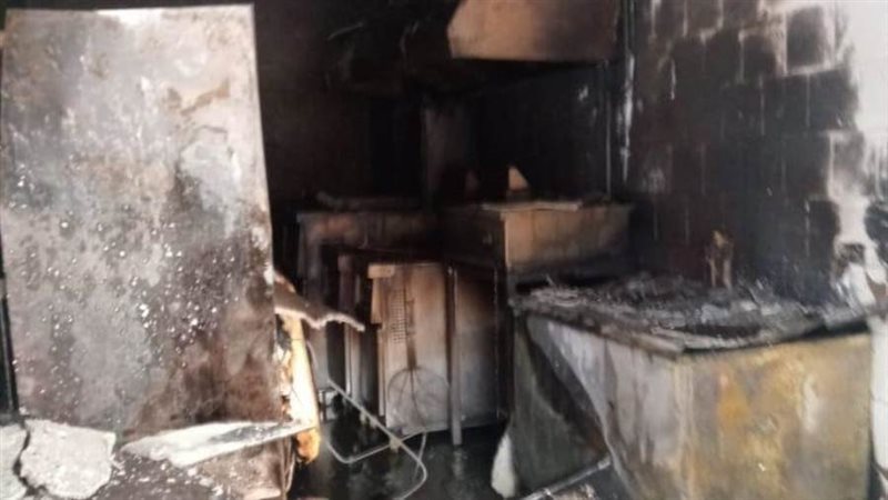 جانب من الحريق