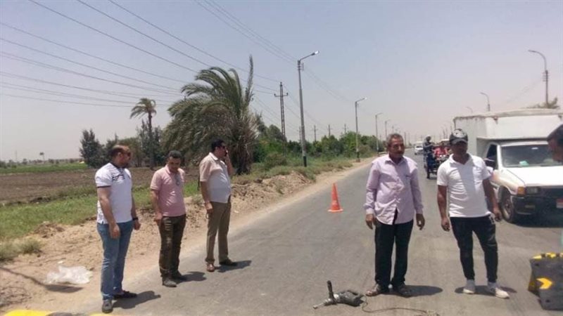 مطبات صناعية بالمنيا