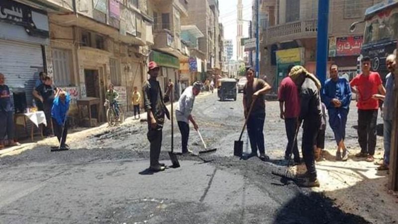 أعمال الرصف تتواصل