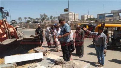 رفع الإشغالات ورصف عدد من الشوارع بمدينة كفر الشيخ