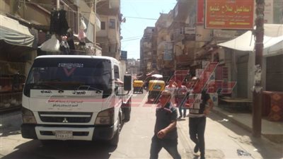 حملات نظافة وإزالة إشغالات بعدد من مدن كفر الشيخ