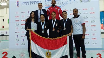 ذهبية وفضيتان وبرونزية للجمباز الفني فى بطولة البحر المتوسط للناشئين بتركيا