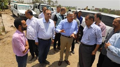محافظ المنيا يتابع إنشاء محطة المياه جنوب ملوي و