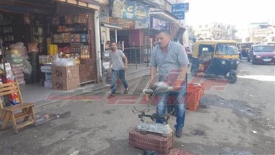 إزالة الإشغالات من الشوارع والميادين المختلفة بالحامول