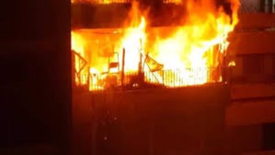 إصابة 3 أشخاص فى حريق بمخزن سيراميك وأدوات صحية بالعبور 