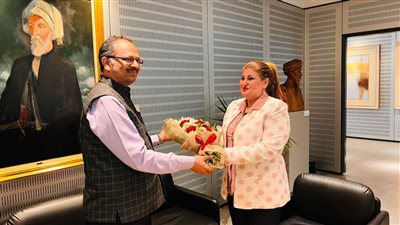 صفاء الشريف تشهد الاحتفال التمهيدي لليوم العالمي لليوجا