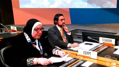 وزيرة التجارة والصناعة تلقي كلمة مصر خلال فعاليات المؤتمر الوزاري الثاني عشر لمنظمة التجارة العالمية بجنيف