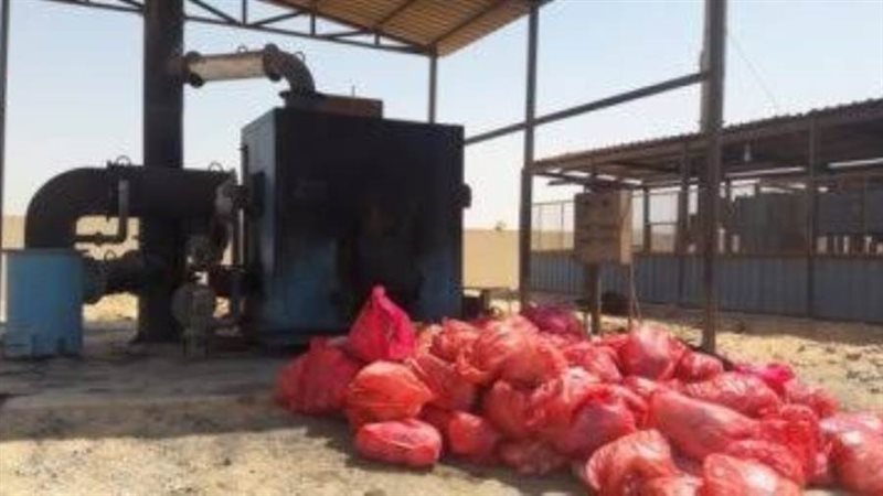 حرق ١٨٠ طن مخلفات