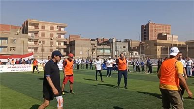 فوز فريق وزيري الشباب والرياضة والعدل بمباراة كرة القدم مركز شباب شبين القناطر 