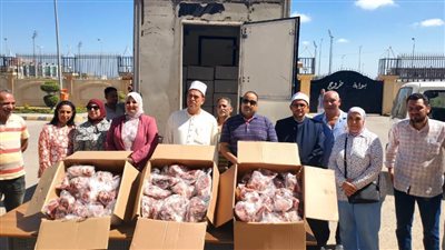 أوقاف الإسكندرية تتسلم الدفعه السادسة عشر من لحوم صكوك الأطعمة