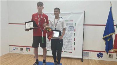 علي عزت يفوز بالميدالية البرونزية في بطولة إيطاليا الدولية للإسكواش