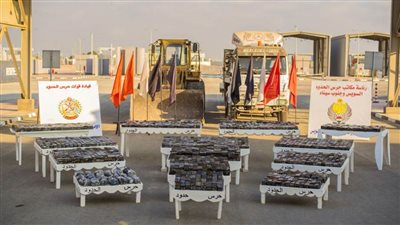 حرس الحدود والجيش الثالث يضبطان كمية كبيرة من المواد المخدرة بسيناء