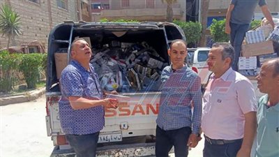 ضبط 82 ألف علبه سجائر مهربة جمركيًا بسيدي سالم 