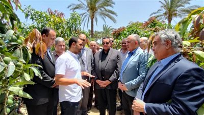 وزير الري ومحافظ البحيرة يتفقدان مزارع الري الحديث برشيد