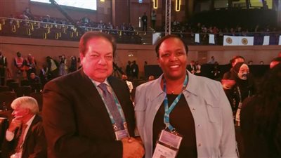 وكيل مجلس النواب يلتقي وزير الاستثمار الرواندية على قمة هامش كيجالي