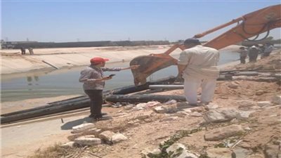 إزالة 90 حالة تعدٍّ على مياه ترعة الحمام بمطروح