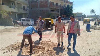 استمرار العمل بمشروعات الرصف ورفع البيارات وصفايات الأمطار بكفر الشيخ