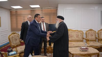 محافظ البحيرة يستقبل المهنئين بعيد الأضحى المبارك من رجال الدين الإسلامي والمسيحي