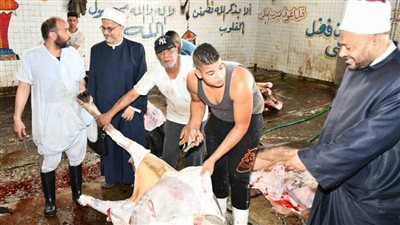 ذبح أضاحي الأوقاف البلدية بمجزر البساتين