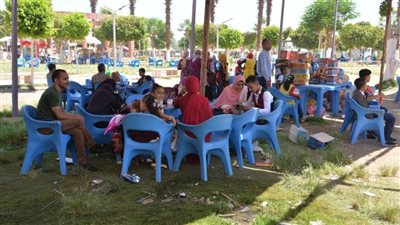 استمرار توافد المواطنين على الحدائق والمتنزهات في ثالث أيام العيد بأسيوط 