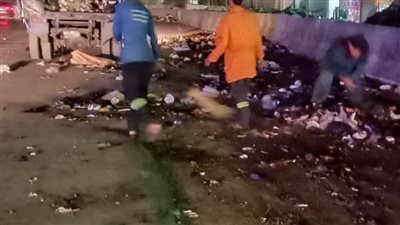 حملات نظافة ليلية بالطريق الدائري