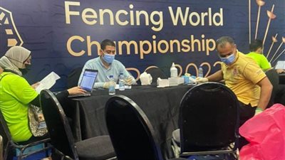 تحليل Antigen test في بطولة العالم للسلاح لكل الوفود والحاضرين.. (صور)