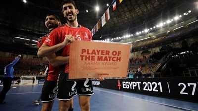 يحيى خالد أفضل لاعب في مباراة مصر وتونس فى أمم إفريقيا لليد للمرة التانية