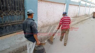 رفع المخلفات بشوارع وأحياء بيلا في كفر الشيخ