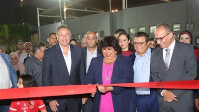 عبد الدايم والخطيب يفتتحان معرض النادي الأهلى الأول للكتاب.. صور