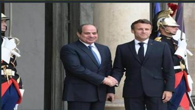 ماكرون يشيد بدور مصر في إحلال السلام ودعم الحقوق الفلسطينية المشروعة